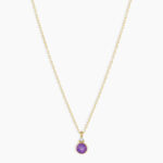 14K Gold Birthstone Necklace