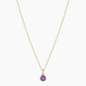 14K Gold Birthstone Necklace