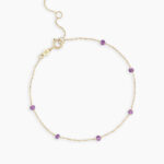 14K Gold Newport Birthstone Bracelet
