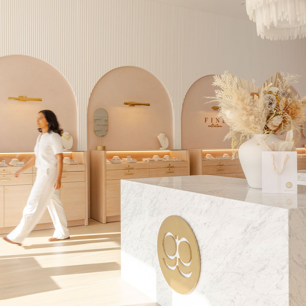 Inside an Auraco jewelry store